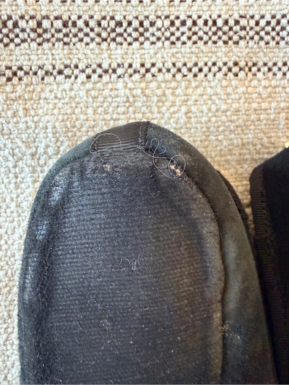Kate Spade, Black Fuzzy Cat Face Slippers with Gold Accents, Black/Gold, 9 - Picture 5 of 13
